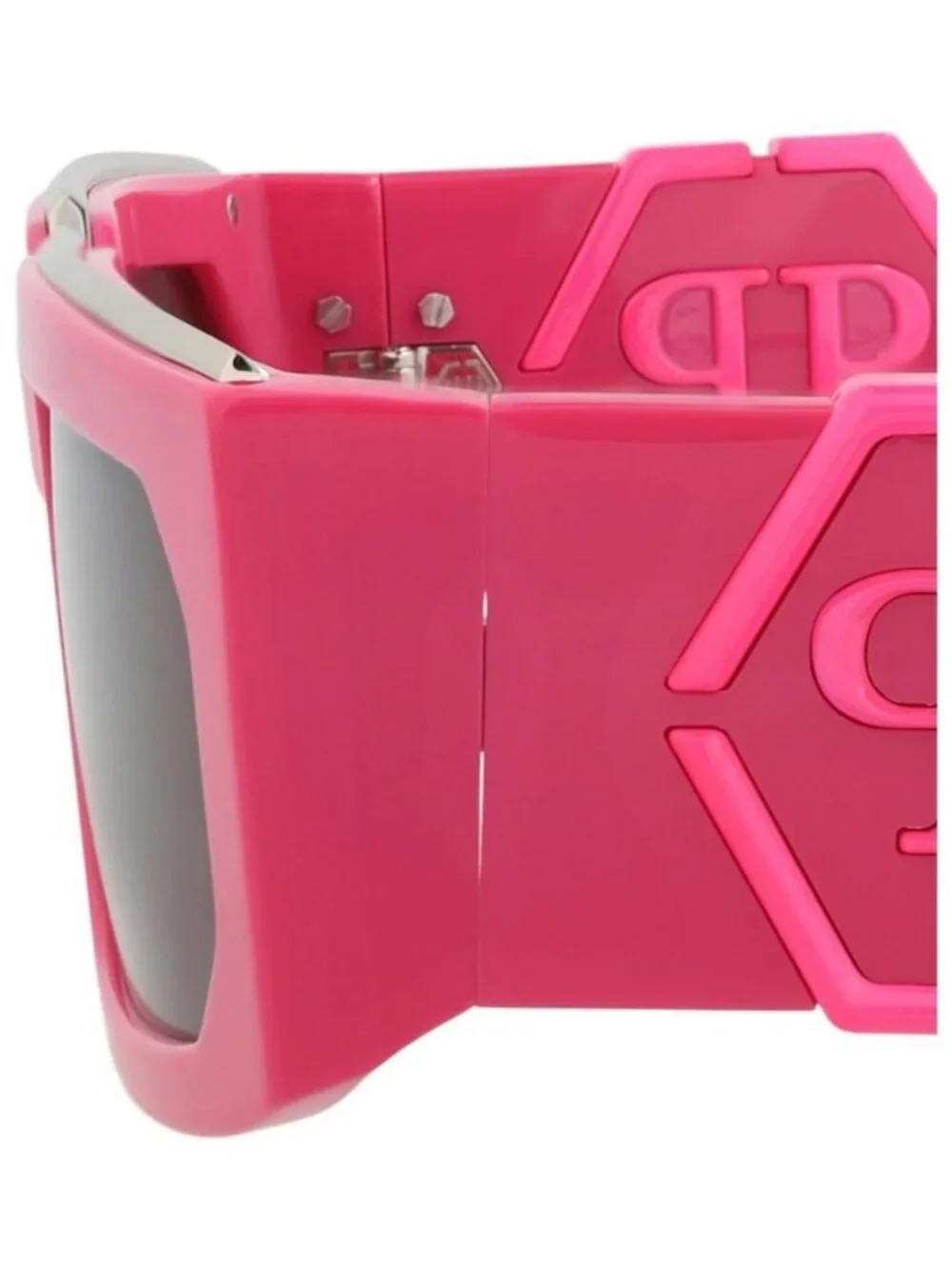 New Philipp Plein Unisex Square/Rectangle Fuchsia Fuchsia Smoke Fashion Designer